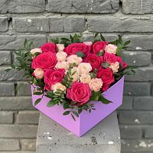 Цветочная композиция из Розы в коробке в Солдатском