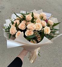 Букет Кремовые розы Латте в Солдатском