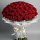 Букет 101 Красная роза Блэк Мэджик в Солдатском