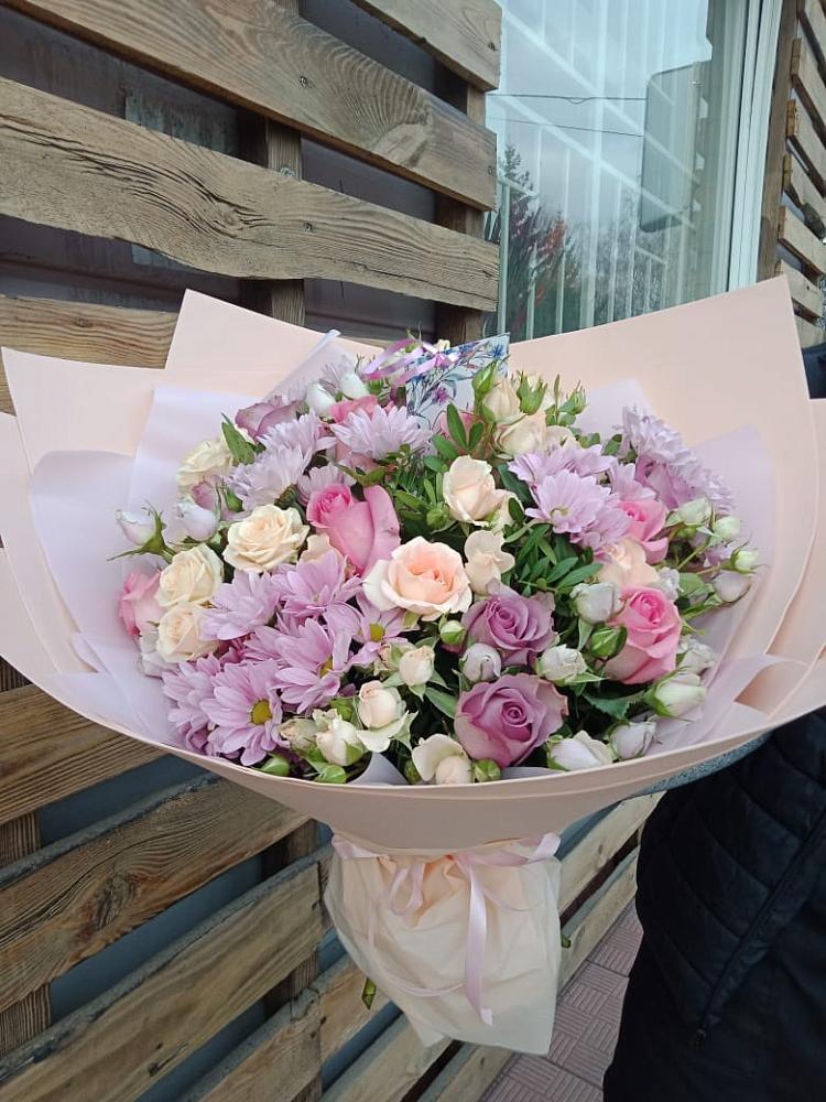 Букет цветов из: Розы и Хризантемы в Солдатском