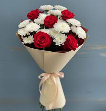 Букет цветов из:  Розы и Хризантемы в Солдатском