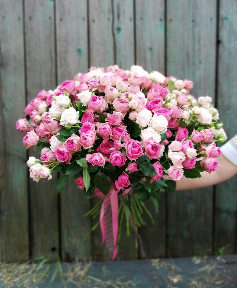 Букет Розовые кустовые розы Натали и Лав Лидия в Солдатском