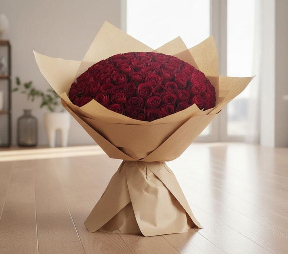 Букет 101 Красная роза в Солдатском