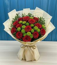 Букет цветов из:  Розы и Хризантемы в Солдатском