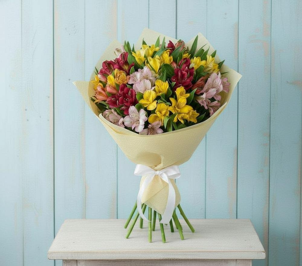 Букет цветов из: Альстромерии в Солдатском