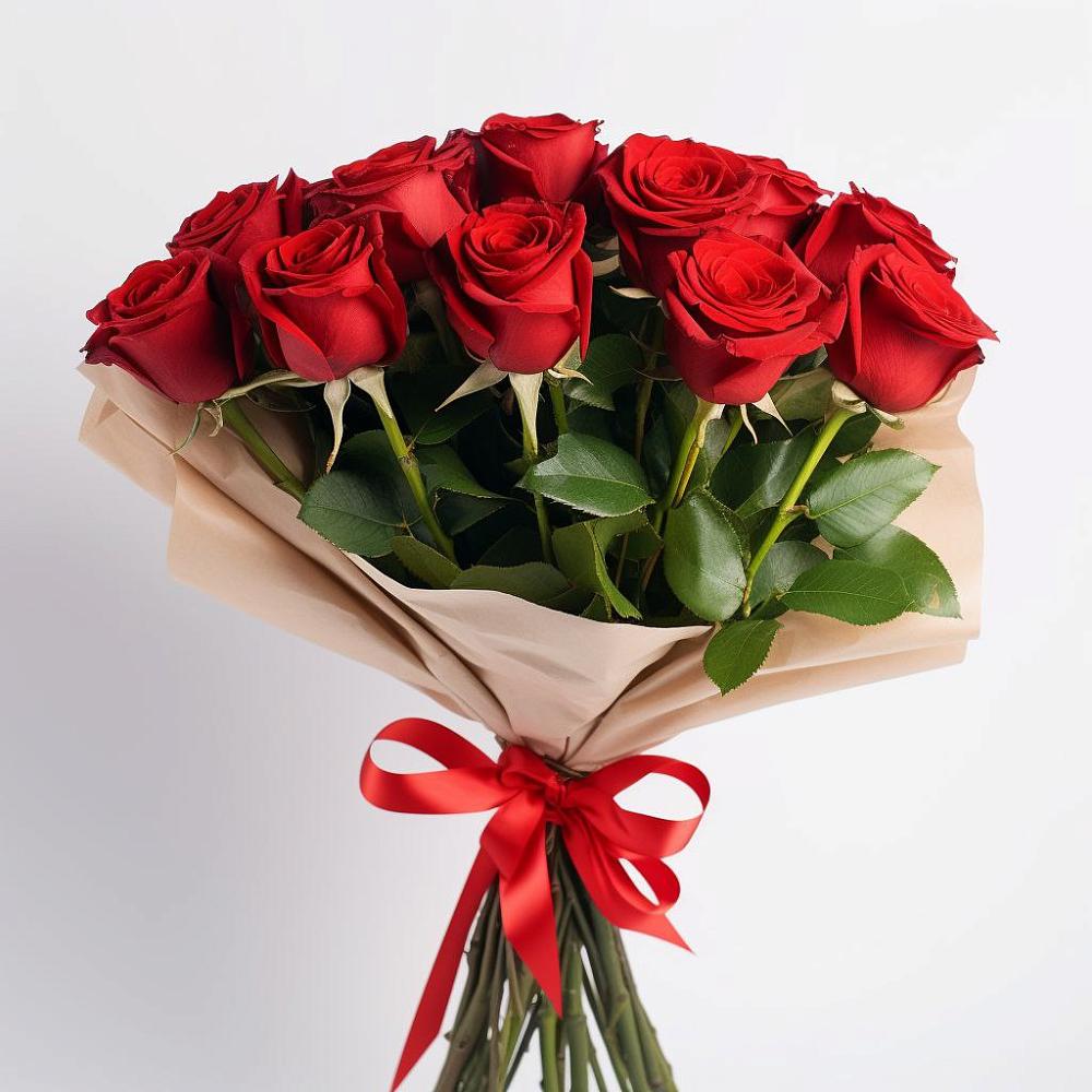 Букет 11 Красных роз Эдлесс Лав в Солдатском
